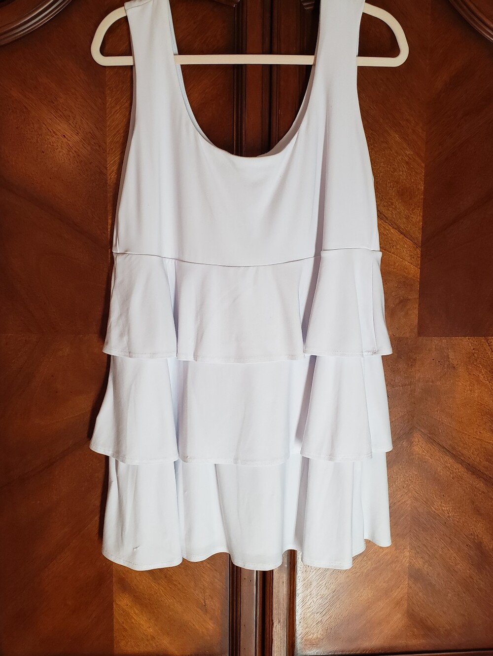 White Tiered Ruffle Tank Top - Women